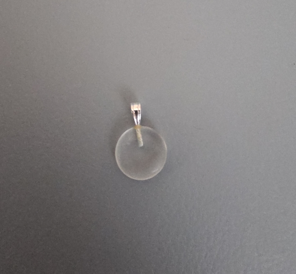 Clear Glass Circle Pendant Necklace - Minimal Women’s Jewelry